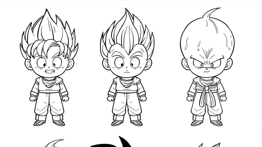 Cute Chibi Dragon Ball Characters Pages