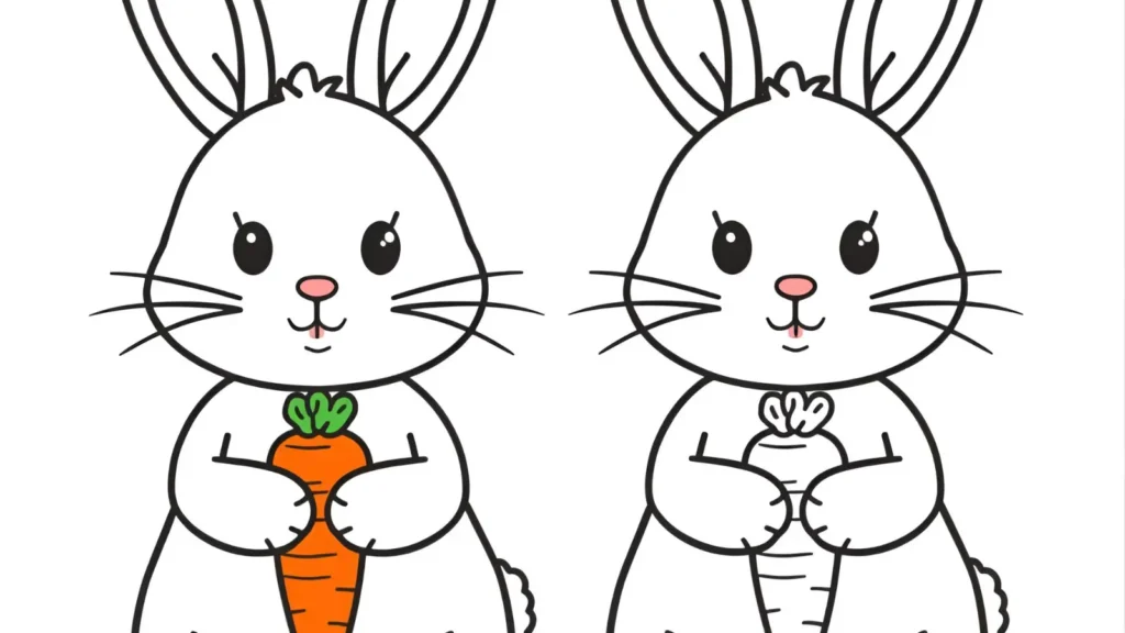 Cute Easter Bunny Coloring Pages