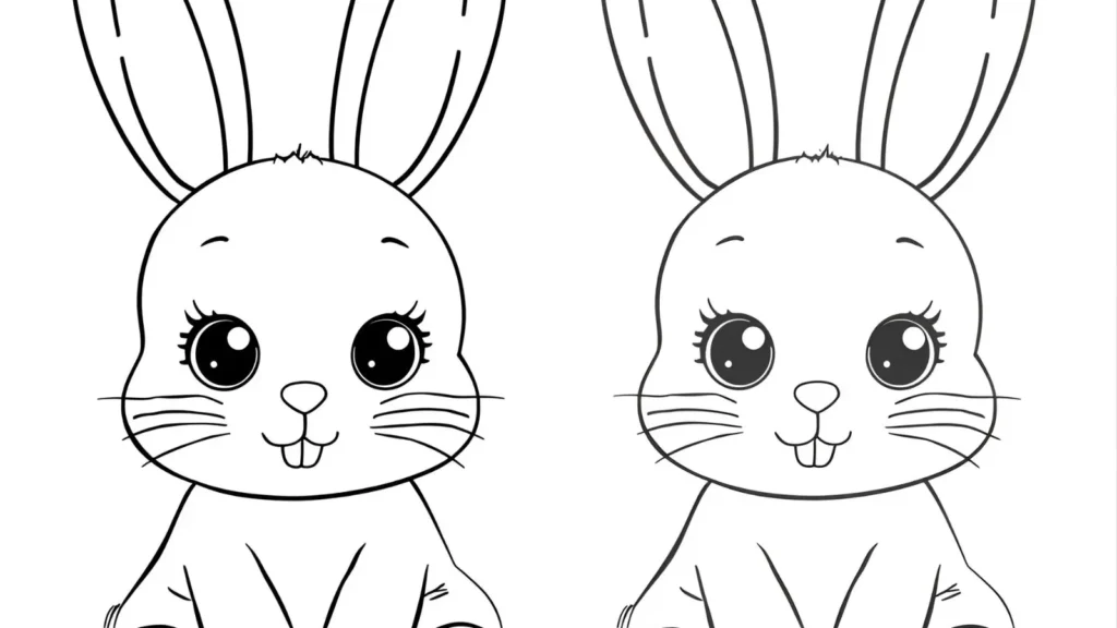 Cute Easter Bunny Coloring Pages