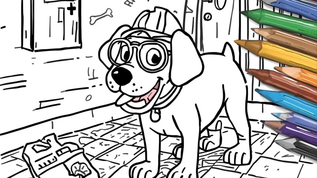 Dogman Detective Coloring Pages