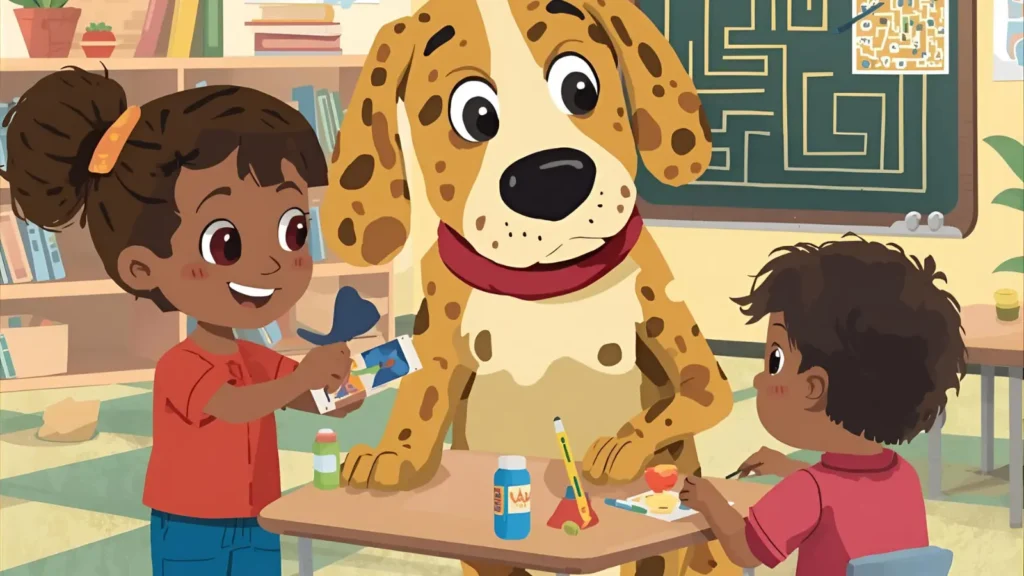 Dogman Puzzle Coloring Pages