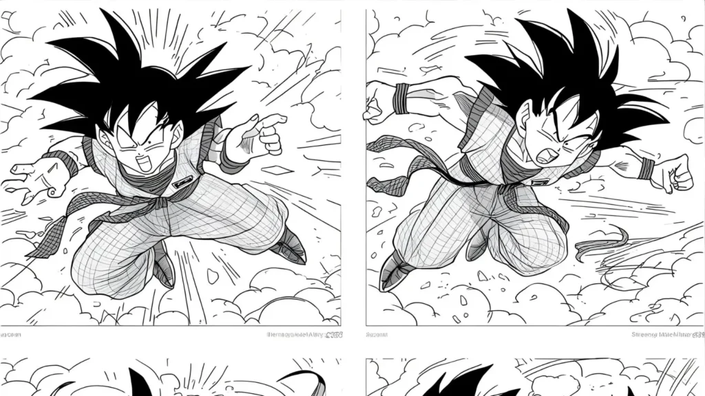 Goku Flying Coloring Pages