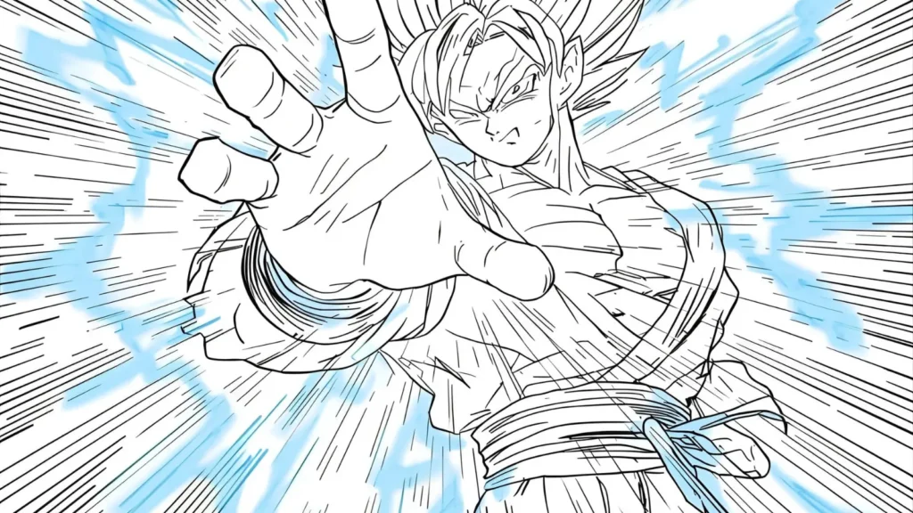 Goku Kamehameha Blast Coloring Pages