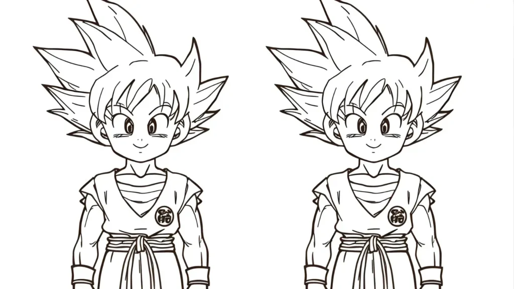 Goku Standing Pose Coloring Pages