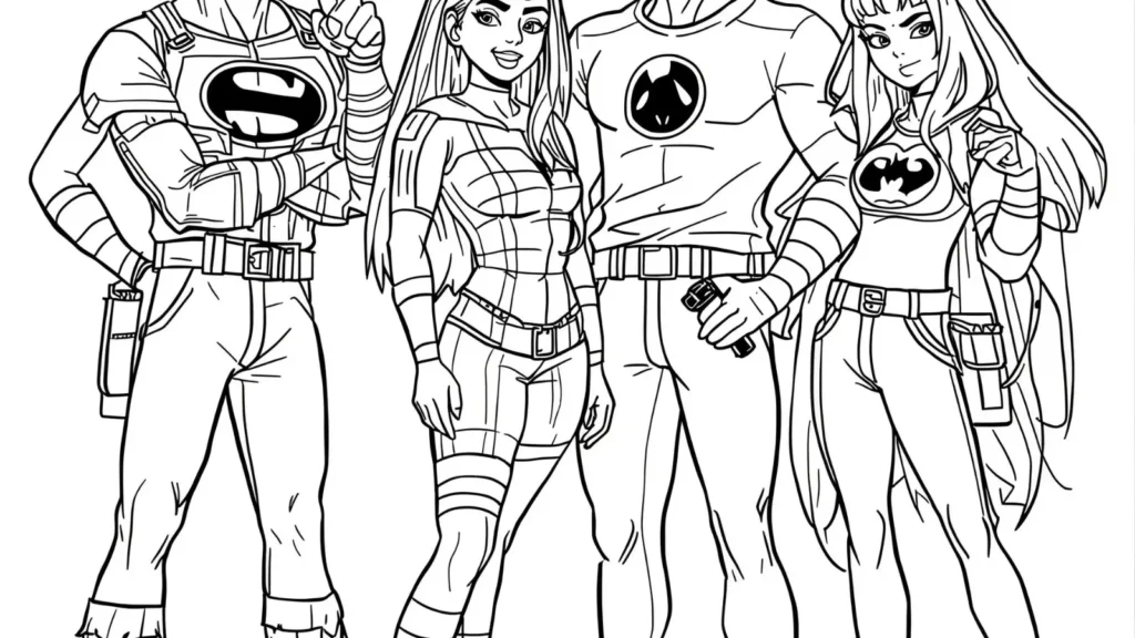 Group Team Coloring Pages