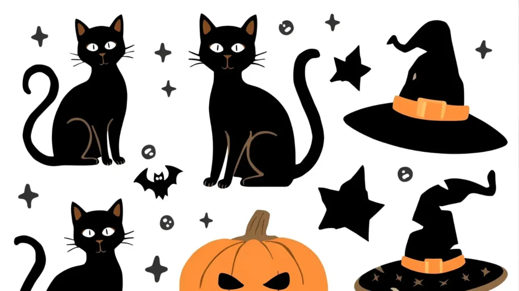 Halloween Cat Coloring Pages