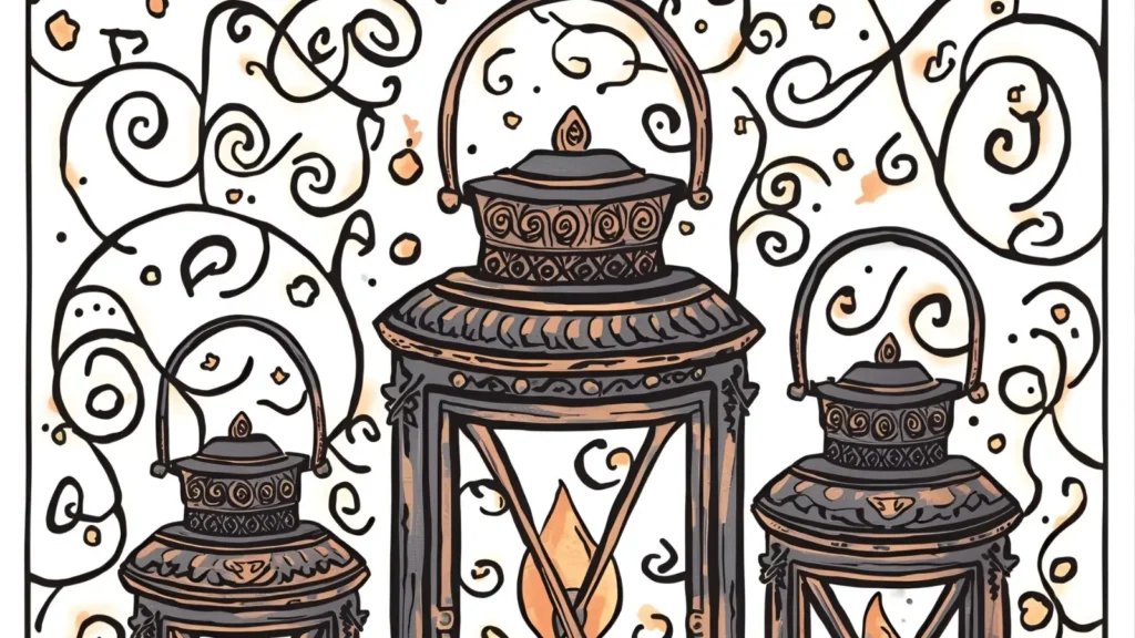 Lantern Coloring Pages