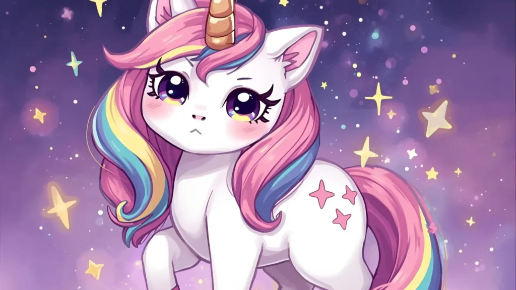 Magical Unicorn Cat Coloring Pages