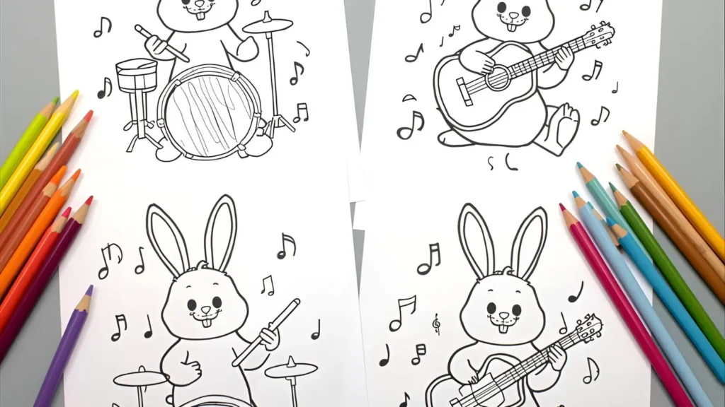 Musical Easter Bunny Pages