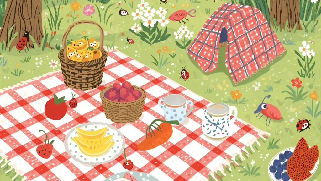 Picnic Adventure Coloring Pages