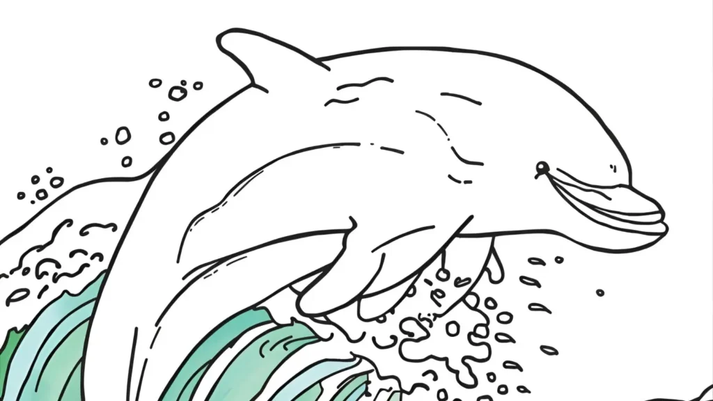 Playful Dolphin Coloring Pages