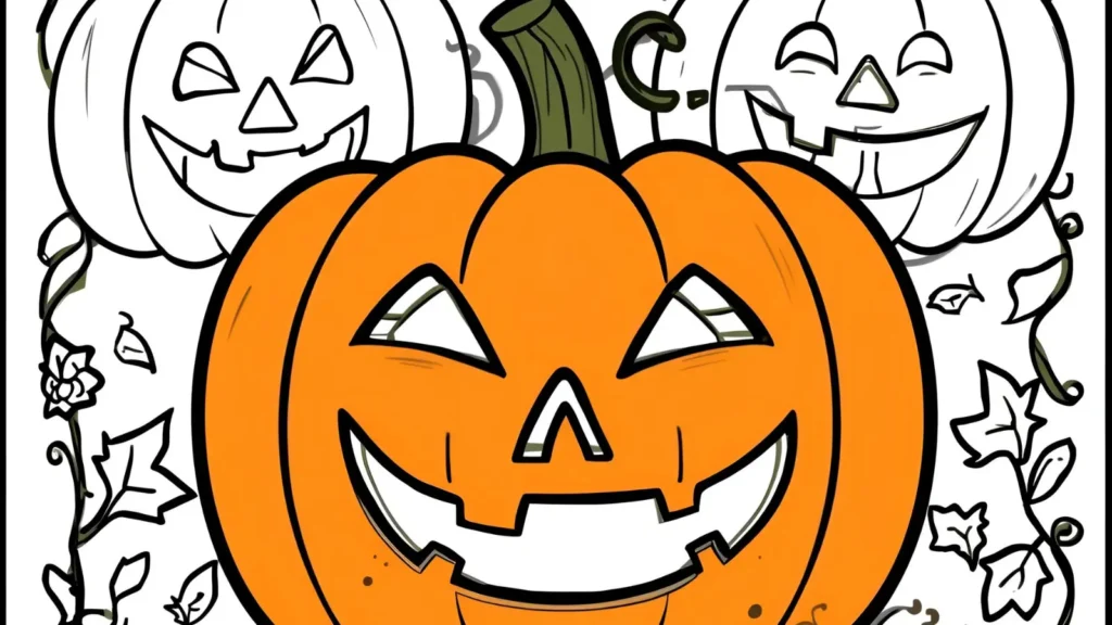 Spooky Pumpkin Coloring Pages