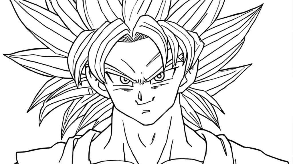 Super Saiyan 3 Goku Coloring Pages
