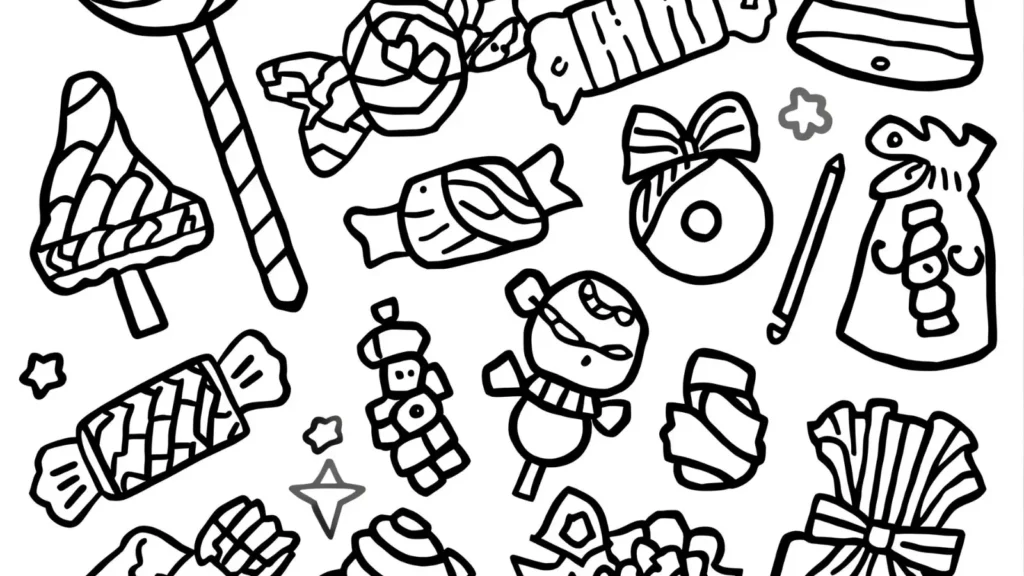 Trick-or-Treat Candy Coloring Pages