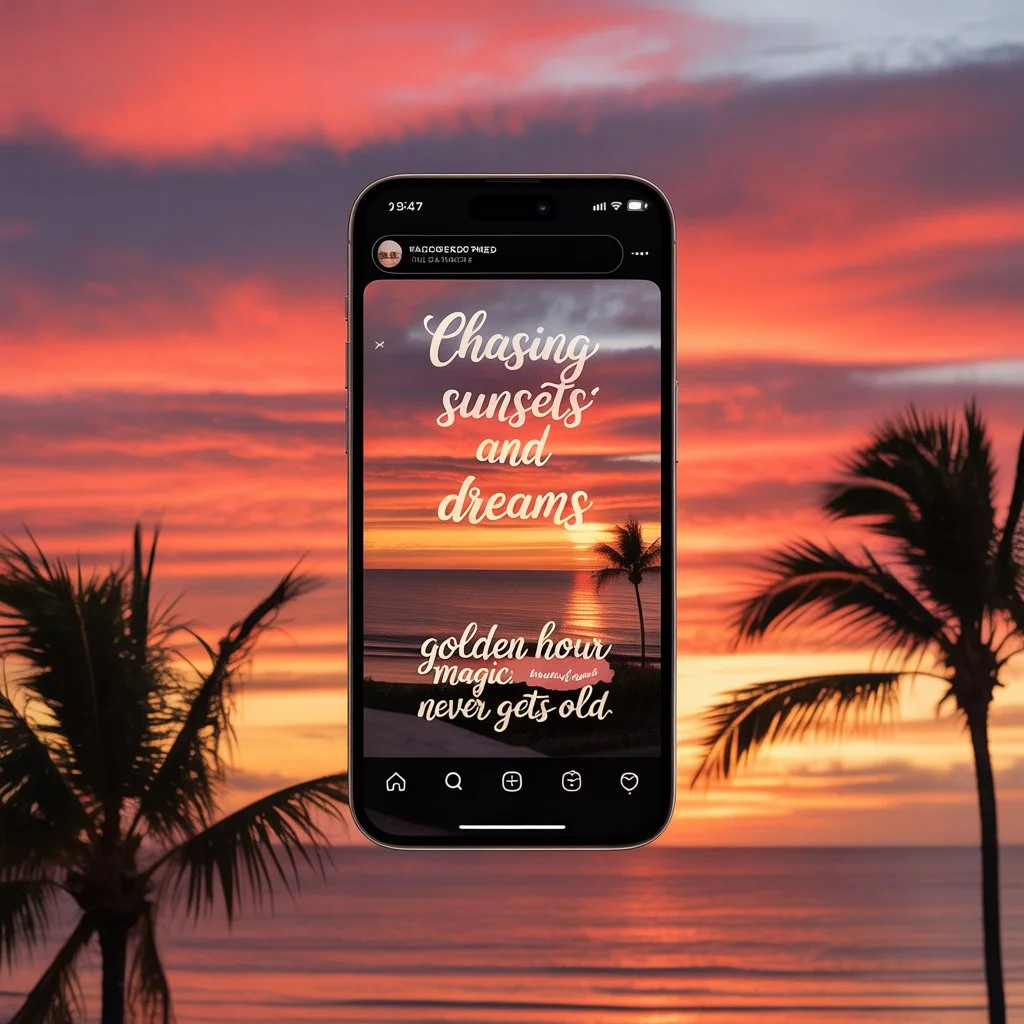 instagram sunset captions