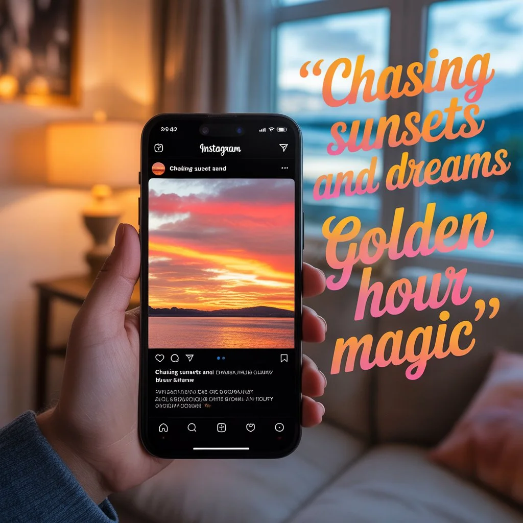 instagram sunset captions