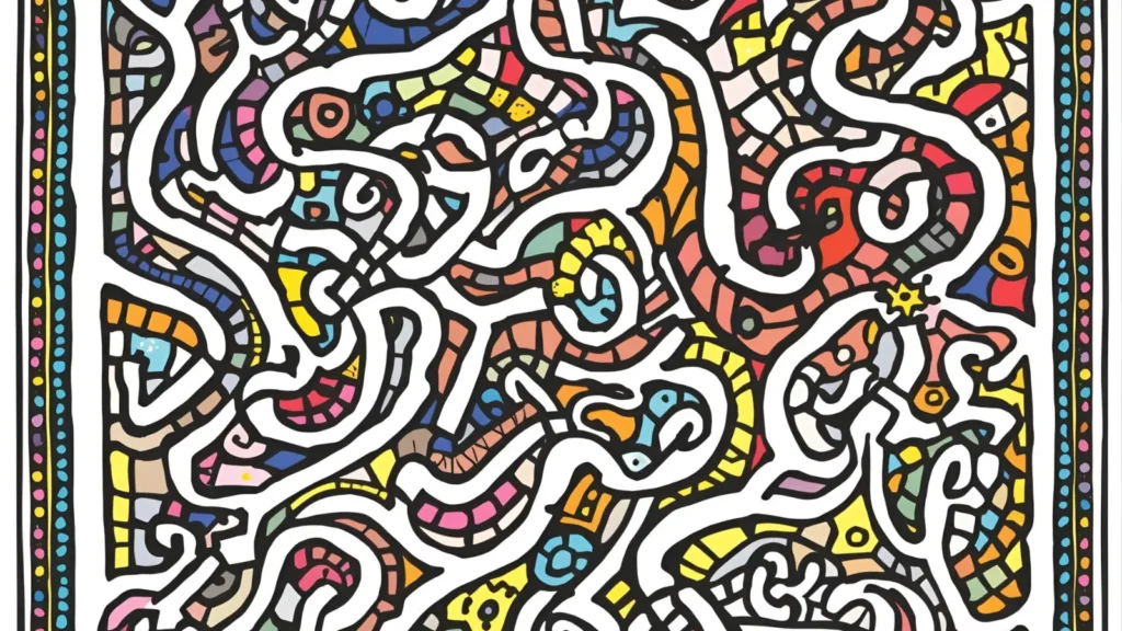 Puzzle Maze Coloring Pages