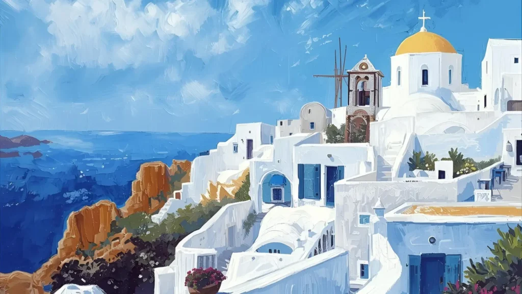 Romantic Greece Instagram Captions for Couples